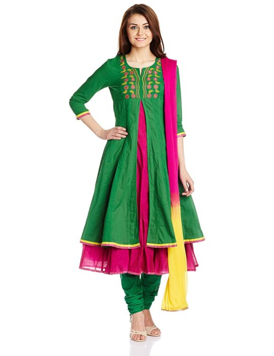 Desi Vibe Women's Anarkali Salwar Suit Set front